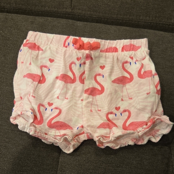 Flamingo Print & Pink Short Set - Picture 2 of 5